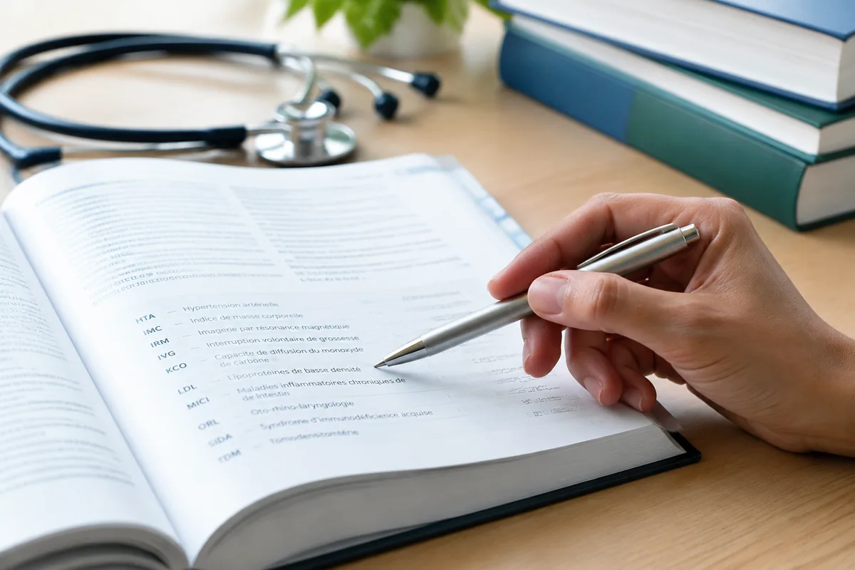 Que signifie une abréviation médicale dans une encyclopédie de santé